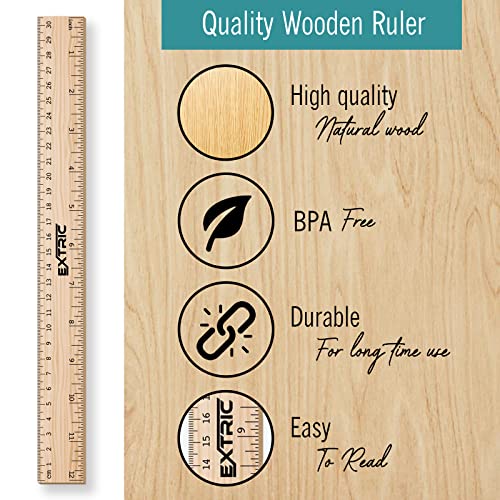 Rulers 36 Pack - Rulers 12 Inch, Rulers for Kids Great for School, Classroom - Wooden Ruler for Home and Office