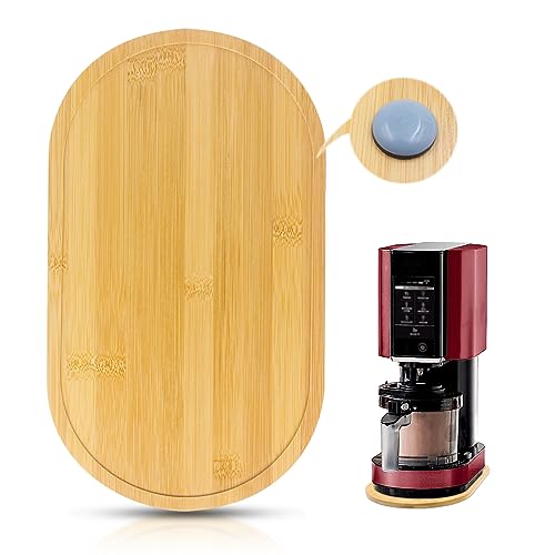 Bamboo Ice Cream Maker Mat Slider Compatible with Ninja NC301 NC300 NC299AMZ - Kitchen Countertop Storage Mover Sliding, Under Cabinet Sliding Tray