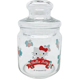 サンアート sanrio sanrio san4218-1 hello kitty glass canister kitty storage container, approx. 16.9 fl oz (500 ml), miscellaneous goods, sanrio goods, gift, present, made in japan