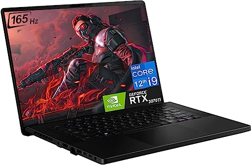 ASUS ROG Zephyrus Gaming Laptop 2023 Newest, 16" WQXGA 165Hz Display, 12th Generation Intel Core i9-12900H (14-Core), GeForce RTX 3070 Ti, WiFi 6E, Windows 11 Home, Off Black