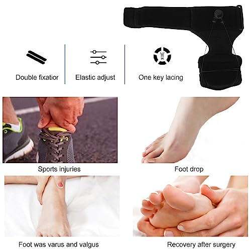 Foot Drop Splint Brace, Compression Plantar Fasciitis Night Splint Sock, Adjust Angle Plantar Fasciitis Correct Foot Support Brace for Night Use