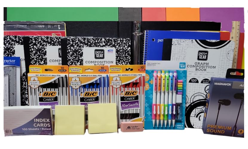 Mega School Supply Kit for High School and College Students