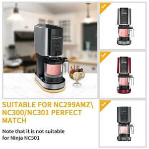 Compatible with Ninja NC299AMZ NC300 NC301 Ice Cream Maker Counter Slider for Ninja CREAMi Ice Cream Maker Sliders Under Cabinet Sliding Tray for Kitchen Countertop Storage Mover Sliding Caddy