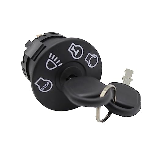 Hxadll 4 Position 7 Terminals Lawn Mower Riding Ignition Switch with Key Compatible with Husqvarna Craftsman AYP CubCadet Replace 925-1741 725-1741
