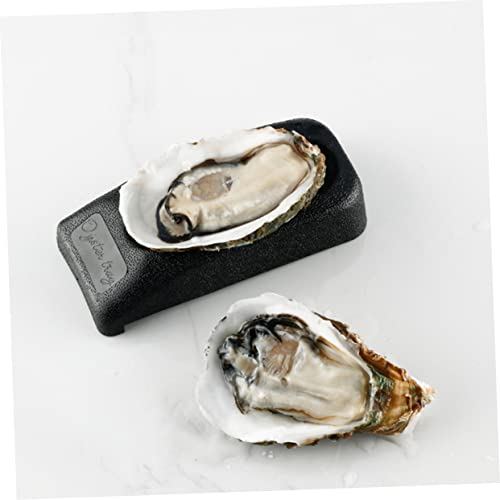 Angoily Oyster Seat Mini Tools Wood Tools Plastic Stand Wood Oyster Shucker Household Shellfish Opener Tool Seafood Open Machine Oyster Opening Tool Oyster Trays Oyster Holders Black Pvc