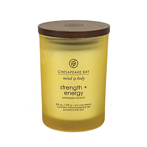 Chesapeake Bay Candle Scented Candle, Strength + Energy (Pineapple Coconut), Medium, Home Décor & PT41689 Candle, Medium Jar, Dream & Inspire, Home Décor