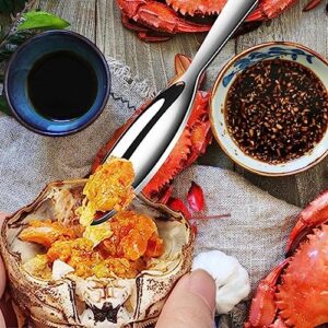 Stainless Steel Lobster Crab Forks Picks Spoons Seafood Eating Utensils Tools Lobster Crab Walnut Needle Kitchen Gadgets Party Tableware(black)