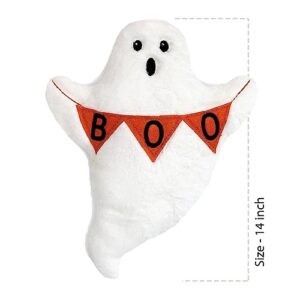 MON AMI Happy Ghost Plushie – 14”, Premium Stuffed Halloween Boo Ghost Toy, Use as Toy or Room Décor, Holiday Decorations