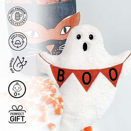 MON AMI Happy Ghost Plushie – 14”, Premium Stuffed Halloween Boo Ghost Toy, Use as Toy or Room Décor, Holiday Decorations