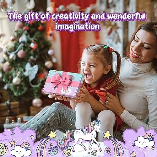 Unicorns Gifts for Girls - Cute School Supplies Set - 48 Pcs Kawaii Stationary Set - Stationary Letter Writing Kit - Best Birthday Gift for 6 7 8 9 10 11 12 Teen Girl