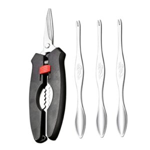 seafood tools 1 set 4pcs crab eating tool pecan cookies seafood tools shellfish lobster crab leg crackers seafood opener shellfish tools crab opening scissor crab picks open cut