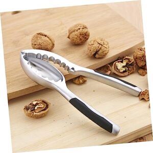 Housoutil Seafood Tools Nut Crackers for All Nuts Pecan Nut Opener Tool Walnut Clip Crab Lobster Nutcracker Biscuit To Open Silver Pistachio Pecan Opening Tool