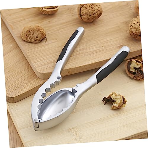 Housoutil Seafood Tools Nut Crackers for All Nuts Pecan Nut Opener Tool Walnut Clip Crab Lobster Nutcracker Biscuit To Open Silver Pistachio Pecan Opening Tool