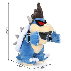 Meponsat Super King Plush Stuffed Animals, 11.4" Blue Cuddly Stuffed Plush Toy for Kids Boys Girls Birthday Gift