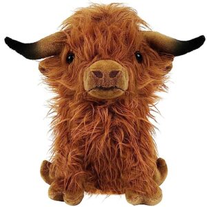 erweicet scottish highland cow stuffed animal 9 inch highland cow doll highland cow plush cute soft toy for babys kids girls boys adults birthday gifts home decoration