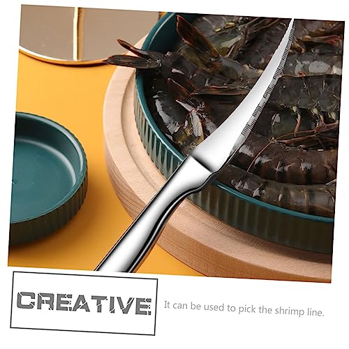 Angoily 2 Pcs Shrimp Cutter Household Tools Seafood Tools Stainless Steel Cleaner Shrimp Deveiner Shrimp Peeling Tool Lobster Deveiner Tool Shrimp Cleaner Tool Shrimp Tool Shrimp Line Tool