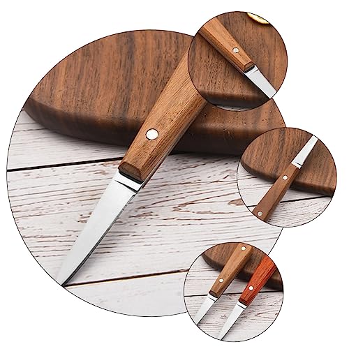 Angoily Oyster Cutter 2pcs Stainless Steel Oyster Knife Seafood Cutting Tool Scallop Stainless Steel, Wood Scallop Kitchen Supplies