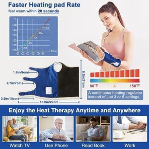 ALDIOUS Heating Pad for Wrist Pain, Heated Hand Wrap for Arthritis, Carpal Tunnel Relief, Tendonitis, Injuries, Wrist and Hand Pain Relief, 86-158℉ Adjustable Temperature, Auto Shut Off