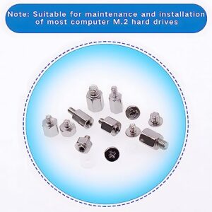 Zmbroll 200Pcs M.2 SSD Mounting Screws Silver Laptop Screws m.2 Standoff and Screw M2 Motherboard Standoffs Notebook Computer Screw Set with Screwdriver for Asus Gigabyte MSI Motherboards