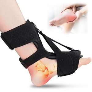 syeyyds plantar fasciitis night splint, adjustable plantar fasciitis relief achilles tendonitis relief foot sagging arch pain support for women men (black, large)