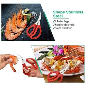 Aemygo 26 Pcs Seafood Tools Set Include Crab Crackers, Seafood Scissors, Lobster Sheller, Crab Hammer,and Shellfish Forks,Nutcracker Nut Cracker Set