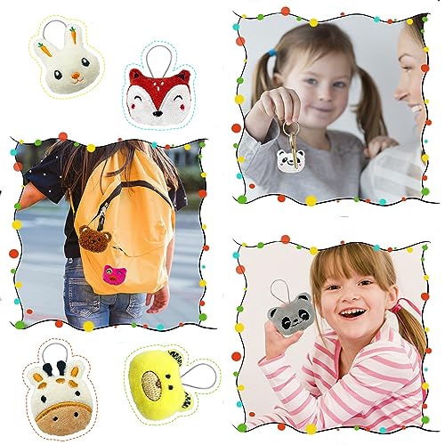 XIPEGPA 30 PCS Mini Animal Plush Toys Set Cute Small Animal Stuffed Toy Keychain for Party Favors Keychain Ornament for Goody Bag Easter Egg Stuffers Carnival Birthday Party Classroom Prizes