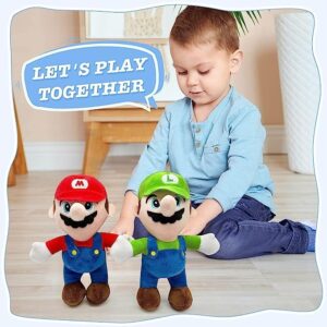 HJINH Ultra Mario All Star Collection,Mario Plush Toys and Luigi Stuffed Plush Toys,Yoshi and Toad Stuffed Plush Toys,Set of 4 Plushie Doll 9.8 inches