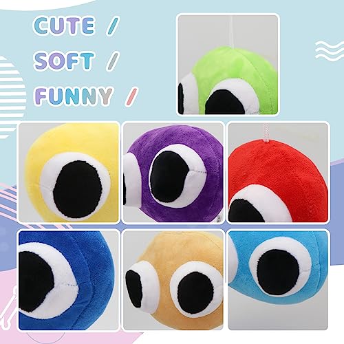 GETIEN Rainbow Friends Plush Toys,Cyan Plush, Lookies Plush, Yellow Rainbow Friends Chapter 2 Plushies Toys for Fans Kids Birthday Thanksgiving Halloween Christmas