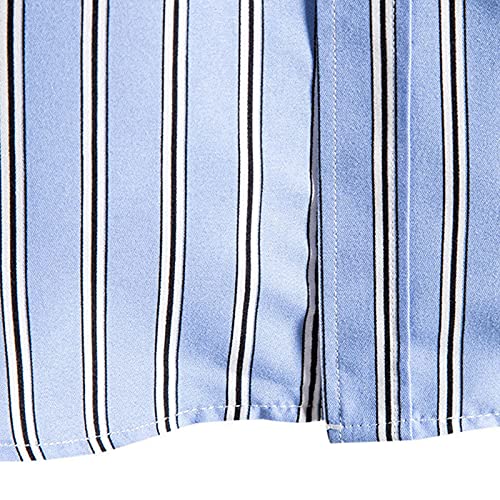 Lastesso Mens Clothes Hawaiian Shirts Mens Short Sleeve Button up Shirts Mens Shirt Men Summer Shirts Blue M