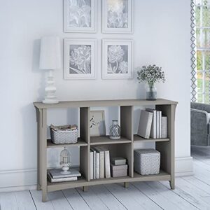 Bush Furniture Salinas L Shaped Desk and Hutch, Cape Cod Gray & Salinas 6 Cube Organizer, Cape Cod Gray