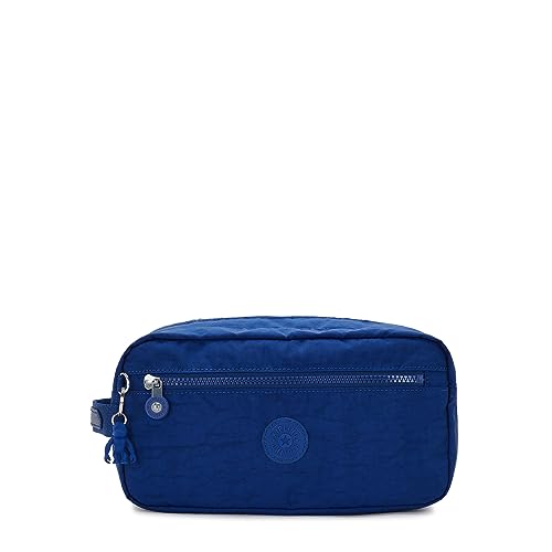 Kipling Women’s Agot Toiletry Bag, Lightweight Travel Organizer, Nylon Cosmetics Kit, Deep Sky Blue