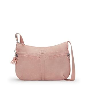 kipling women’s izellah crossbody, super light everyday purse, nylon shoulder bag, tender rose