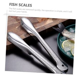 UPKOCH 3pcs Stainless Steel Fish Scale Planer Stainless Steel Scale Cleaner Shrimp Deveining Tool Seafood Scraper Household Cleaner Japanese Tools Cleaning Tools Kitchen Tool Fish Scaler