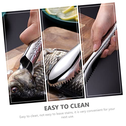 UPKOCH 3pcs Stainless Steel Fish Scale Planer Stainless Steel Scale Cleaner Shrimp Deveining Tool Seafood Scraper Household Cleaner Japanese Tools Cleaning Tools Kitchen Tool Fish Scaler