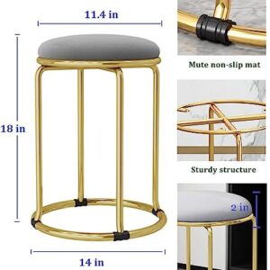 Technology cloth Bar Stool Backless Bar Stools Counter Stools Vanity Stools salon backless bar stools Round Stool Stackable Round Chairs Dining Chairs Set of 5 Pack,for Dinning,Kitchen,salon,Semina.