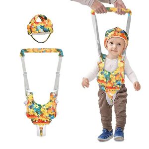 baby walking harness + baby helmet- adjustable handheld baby walker assistant, belt walker for baby, 8-24 months