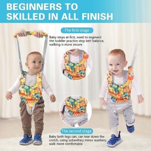 Baby Walking Harness + Baby Helmet- Adjustable Handheld Baby Walker Assistant, Belt Walker for Baby, 8-24 Months