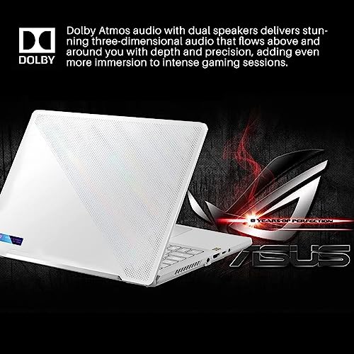 ASUS ROG Zephyrus G14 Gaming Laptop 2023 Newest, 14" FHD 144HZ Display, AMD Ryzen 7 5800HS(Up to 4.4 GHz), NVIDIA GeForce RTX 3060 Graphics, 40GB RAM, 1TB SSD, Bluetooth, Wifi6, Windows 11 Home, White