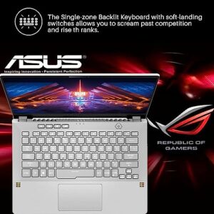 ASUS ROG Zephyrus G14 Gaming Laptop, 14" FHD 144HZ Display, AMD Ryzen 7 5800HS(Up to 4.4 GHz), NVIDIA GeForce RTX 3060 Graphics, 40GB RAM, 1TB SSD, WiFi 6, Windows 11 Home, Moonlight White