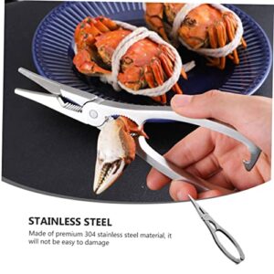 Crab Crackers 1pc Stainless Steel Crab Claws Tool Seafood Tools Biscuits Cookies Crab Crackers and Tools Seafood Crackers Lobster Plier Lobster Crackers Crab Eating Clamp Walnut