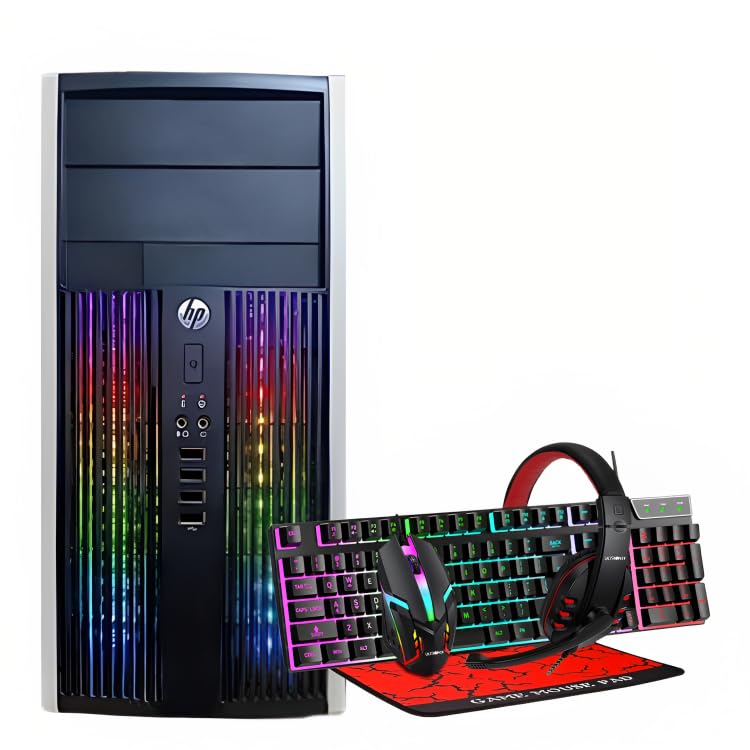 HP Computer Gaming Desktop, Intel Core i7 3rd gen 3.2GHz Processor, 16GB Ram, 512GB SSD, NVIDIA Gt 740 4Gb DDR5, Ultronix Keyboard, Mouse, Mousepad, Headset Windows 10 Pro (Renewed)