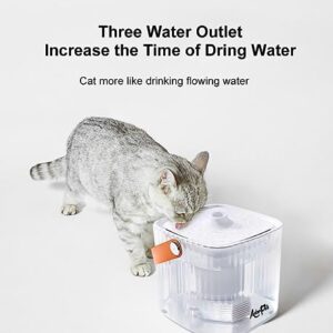 AdorPets 2023 Cat Water Fountain, 67oz/2L Pet Water Fountain, Cat Fountain Whit Strap To Carry, Water Filter Whit Carbon-Ion, Pet Fountain USB Adapter, 3 Types Water Fountain, Multiple Pets, Cat & Dog