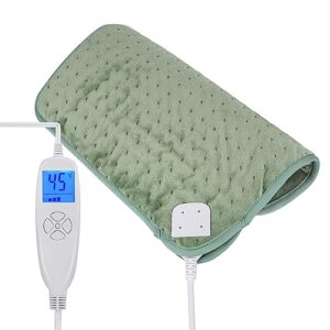 kotofata quick heating pad for back pain relief, physiotherapy pad pain, spasm soft and comfortable fabric pad, lcd screen timer auto off, keep warm in winter