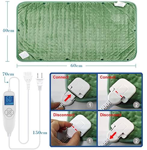 KOTOFATA Quick Heating Pad for Back Pain Relief, Physiotherapy Pad Pain, Spasm Soft and Comfortable Fabric Pad, LCD Screen Timer Auto Off, Keep Warm in Winter