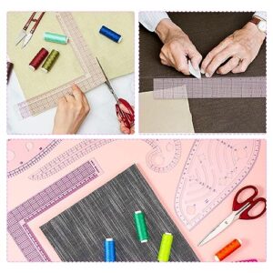 9 Styles Clear Metric Sewing Ruler Set, Plastic Sew French Curve Ruler for Designers, Pattern Maker, Sewing Templates