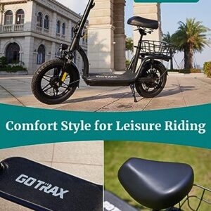 Gotrax FLEX ULTRA Electric Scooter with Seat for Adult Commuter,25 Miles Range&20Mph Power by 500W Motor, Folding Scooter with 14" Pneumatic Tire&Comfortable Wider Deck, E-Bike with Carry Basket Black