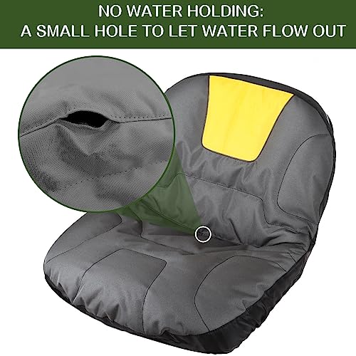 Riding Lawn Mower Seat Cover, Heavy Duty Polyester Oxford Tractor Seat Cover with Padded Cushion Surface, Durable Seat Cover Fits Craftsman,Cub Cadet,Kubota Lawn Mower Tractor (M-NonArmrests)