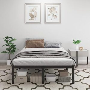 Bonkiss Full Bed Frame 3000 lbs+, Full Bed Frame No Box Spring Needed, Heavy Duty Tall Metal Full Platform Bed Frames with Large Storage Space, Noise Free, Black.