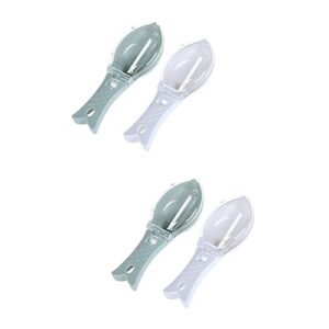 4 pcs scale remover household cleaner seafood tools filet knife with sharpening sheath fish skin graters fish scaler brush fish scale scraping tool fish scale scraper green sheller