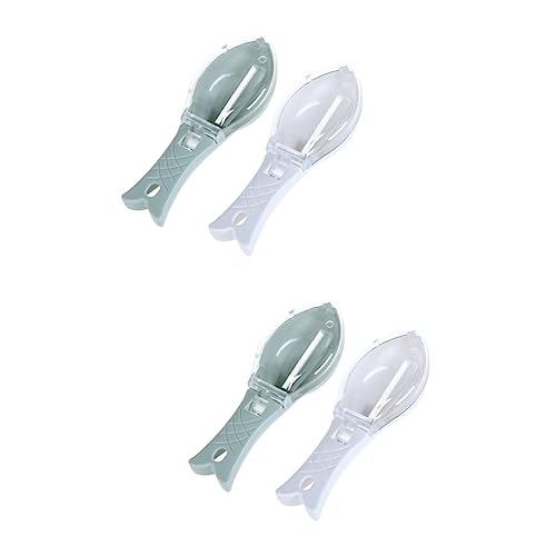 4 Pcs Scale Remover Household Cleaner Seafood Tools Filet Knife with Sharpening Sheath Fish Skin Graters Fish Scaler Brush Fish Scale Scraping Tool Fish Scale Scraper Green Sheller